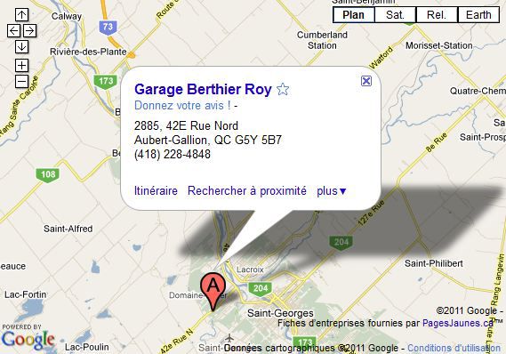 garage berthier roy dans la région de la beauce sartigan